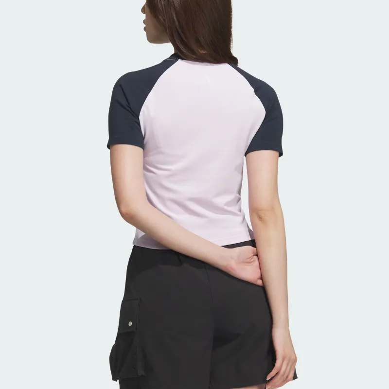 Adidas T Shirt Women's Ice Light Purple/Aurora Ink Blue-2