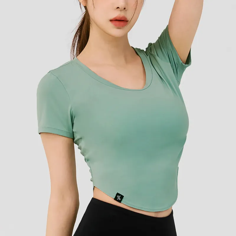 XEXYMIX Yoga T Shirt Women's Mint Green-5