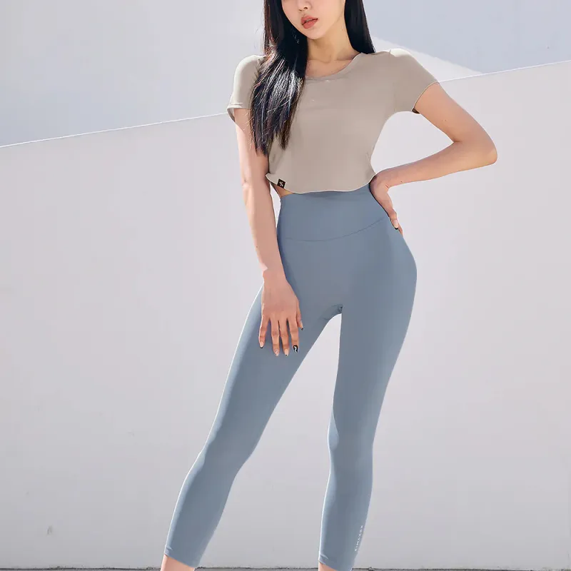 XEXYMIX Yoga T Shirt Women's Soft Gray-4