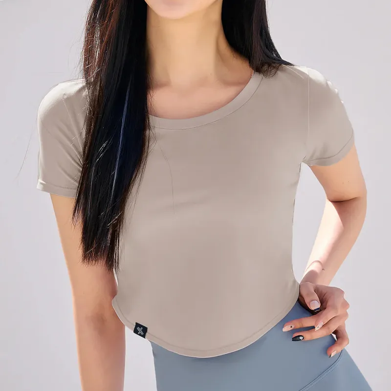XEXYMIX Yoga T Shirt Women's Soft Gray-7