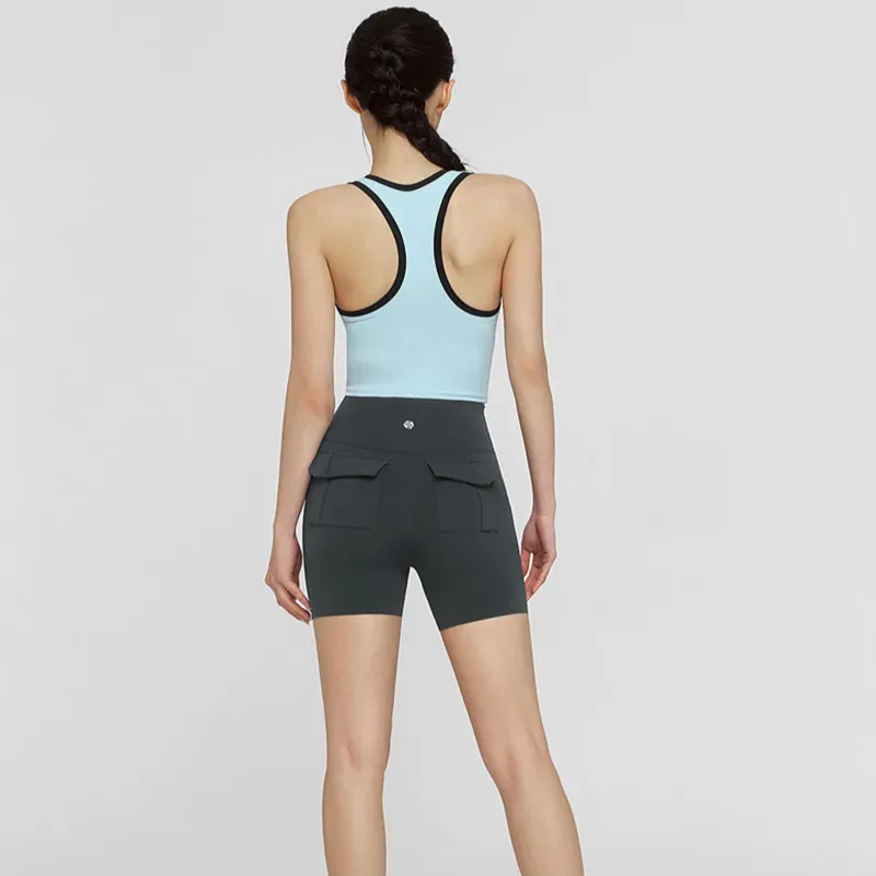 XEXYMIX Yoga Tank Top Women's Pink Blue-5