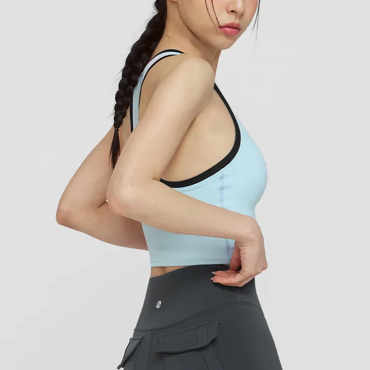 XEXYMIX Yoga Tank Top Women's Pink Blue-8