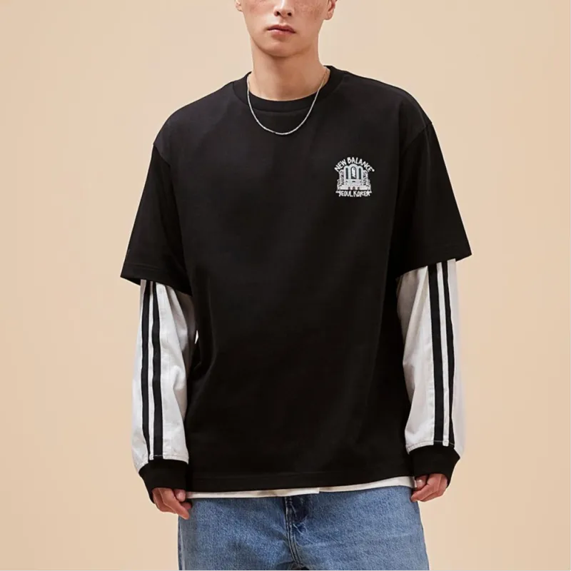 New Balance SEMI OVER FIT T Shirt Men's Black-3