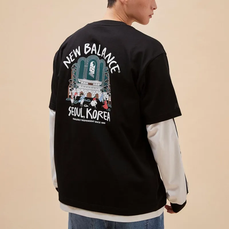 New Balance SEMI OVER FIT T Shirt Men's Black-5