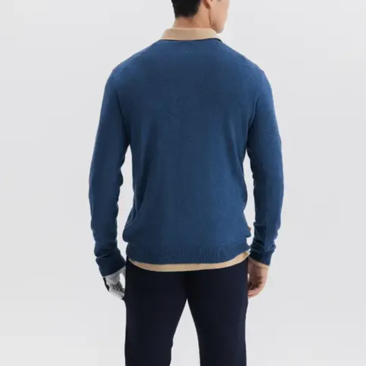 DECATHLON MW100 Knitwear Men's Denim Blue-2