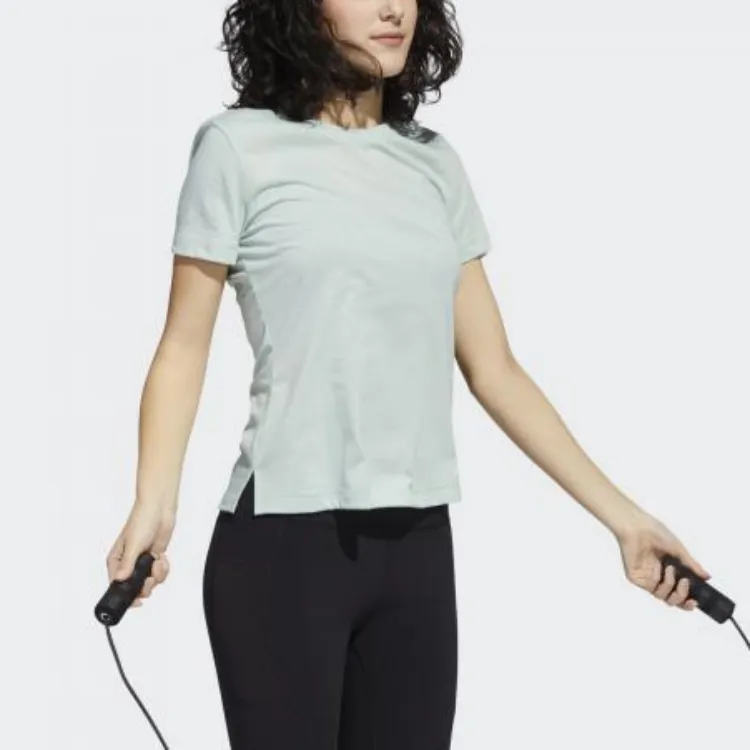 Adidas AEROREADY T Shirt Women's Light Green-4