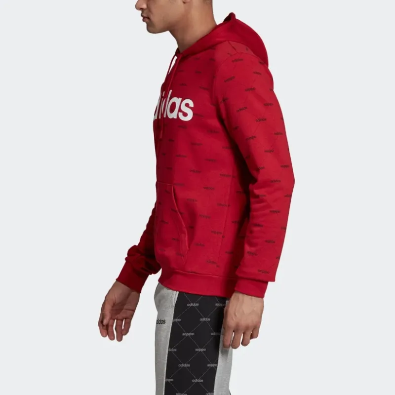 Adidas LINEAR GRAPHIC HOODIE Sweatshirt Men's Chestnut-2