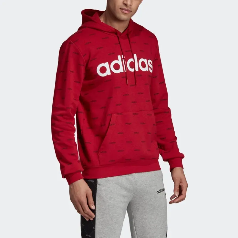 Adidas LINEAR GRAPHIC HOODIE Sweatshirt Men's Chestnut-3