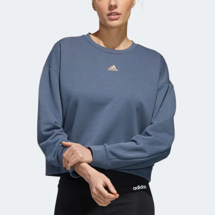 Adidas W U 4 U CREW Sweatshirt Women's Gray Blue-3