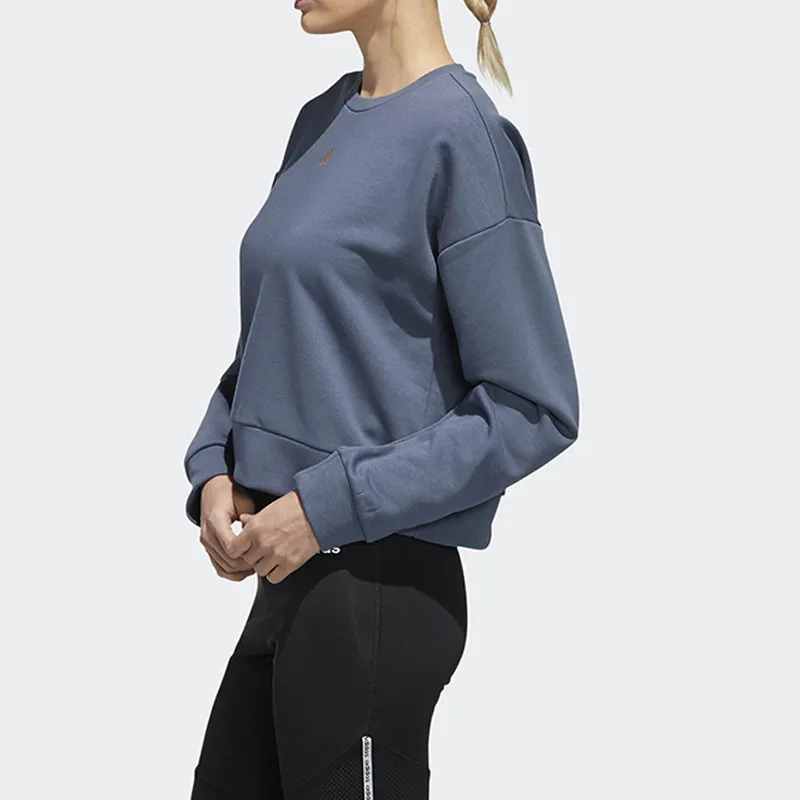 Adidas W U 4 U CREW Sweatshirt Women's Gray Blue-4