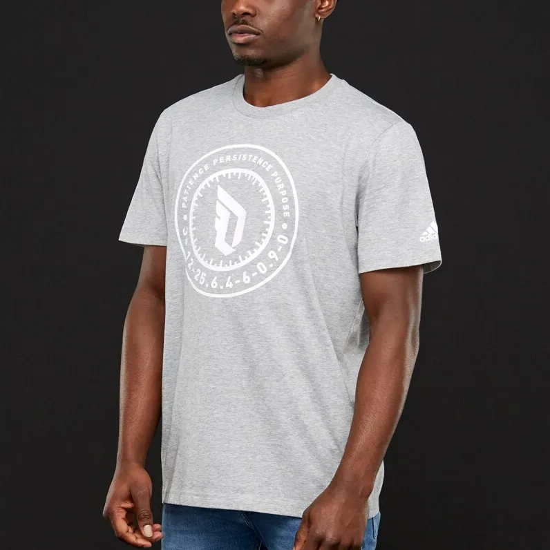 Adidas Dame Tee T-Shirt Men's Gray-1