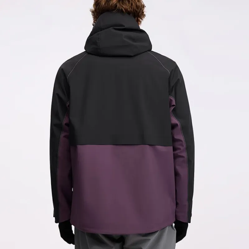 MERRELL Hiking Waterproof And Windproof To Keep Warm Windbreaker Jacket Men's Ink Black-4