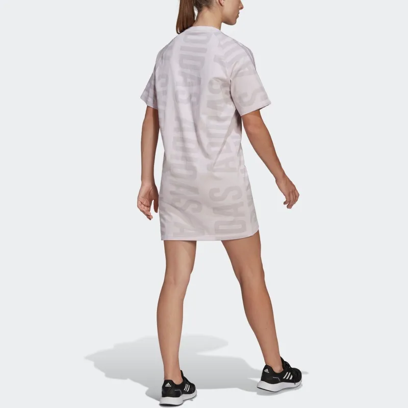 Adidas Short Sleeved Dress Women's Pink-2