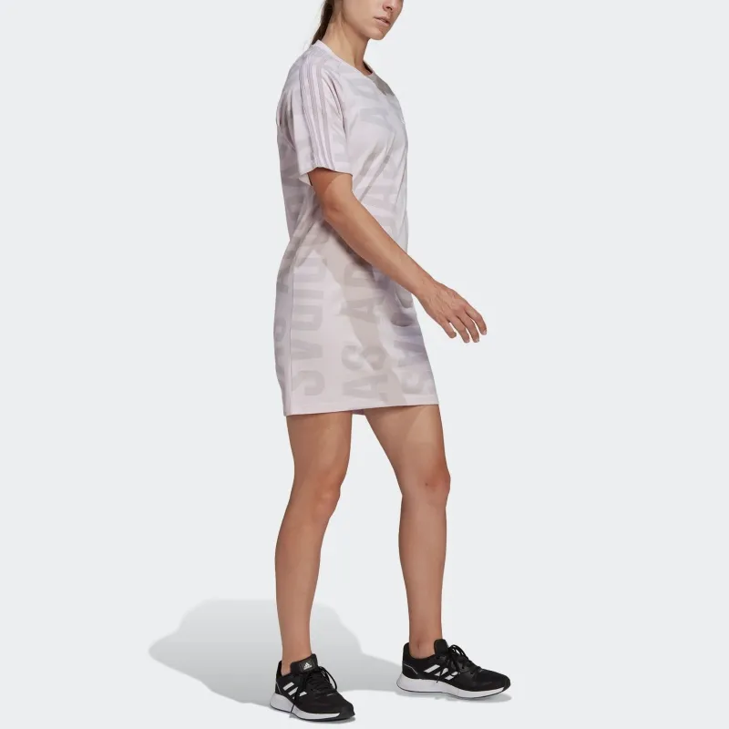 Adidas Short Sleeved Dress Women's Pink-3