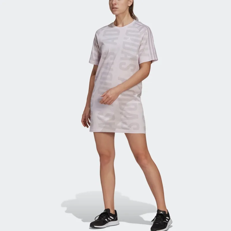 Adidas Short Sleeved Dress Women's Pink-1