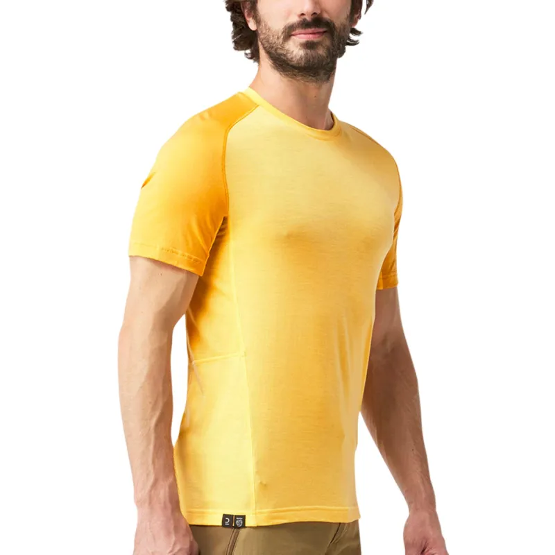 DECATHLON T Shirt Men's Mustard Yellow/Brown Yellow-3