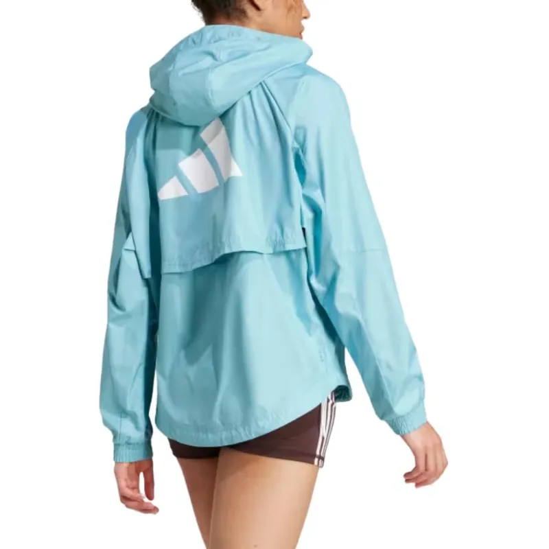 Adidas Women's Wind.Rdy Hyperglam Windbreaker Semi Blue Burst/White-3