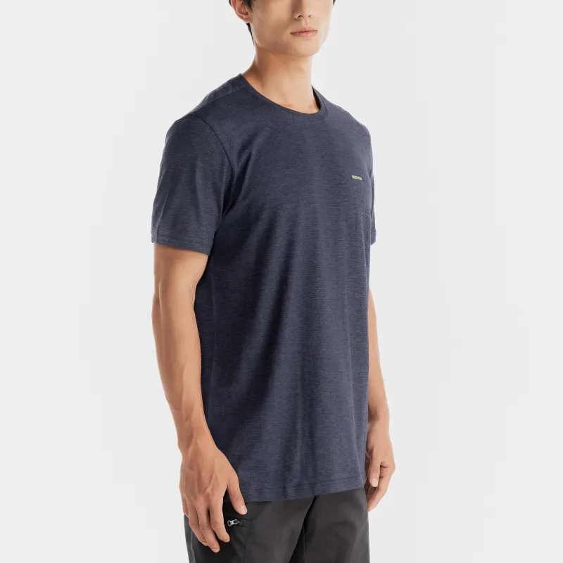 DECATHLON NH500 FRESH T Shirt Men's Blue Black-4