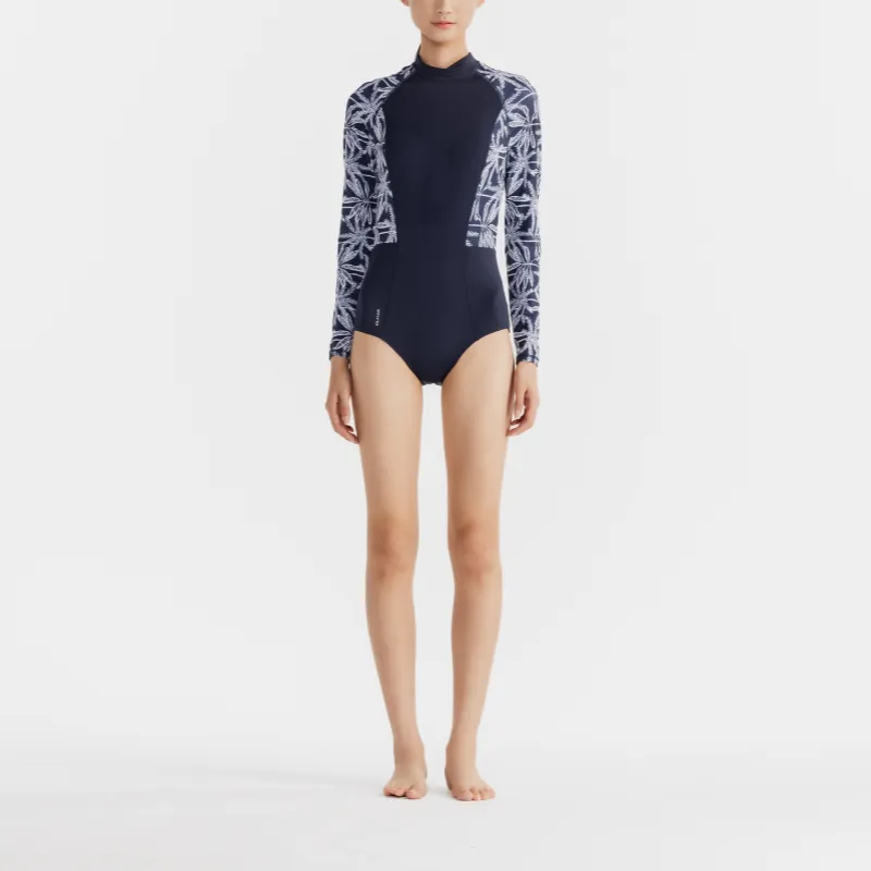 DECATHLON OLAIAN One piece Swimsuit Women's Blue-3