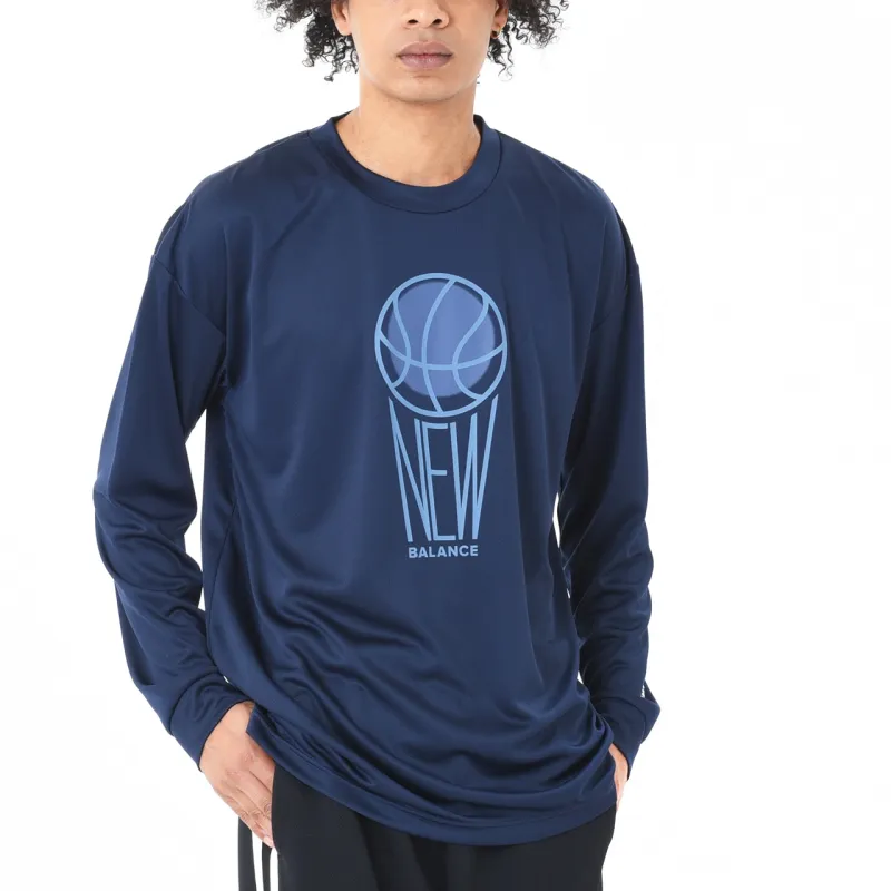 New Balance T Shirt Men's Team Marine Blue-2
