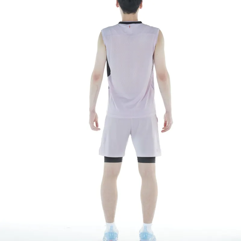 DECATHLON Badminton Clothing Men's Cyan Blue/Light Purple-4