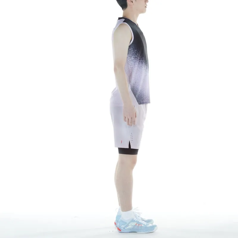 DECATHLON Badminton Clothing Men's Cyan Blue/Light Purple-6