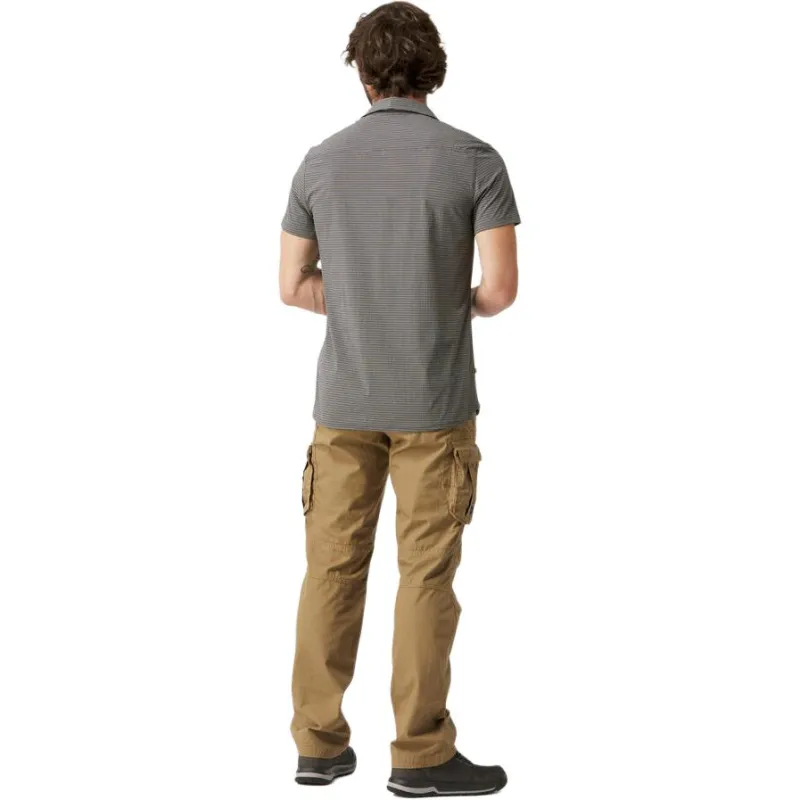 DECATHLON 500 Series TRAVEL Shirt Men's Carbon Gray/Light Lime Gray-3