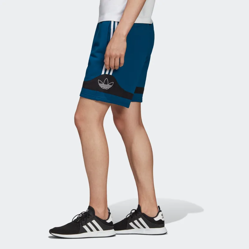 Adidas Originals Clover Series Outfit Casual Shorts Men's Legend Marine Blue/White-3