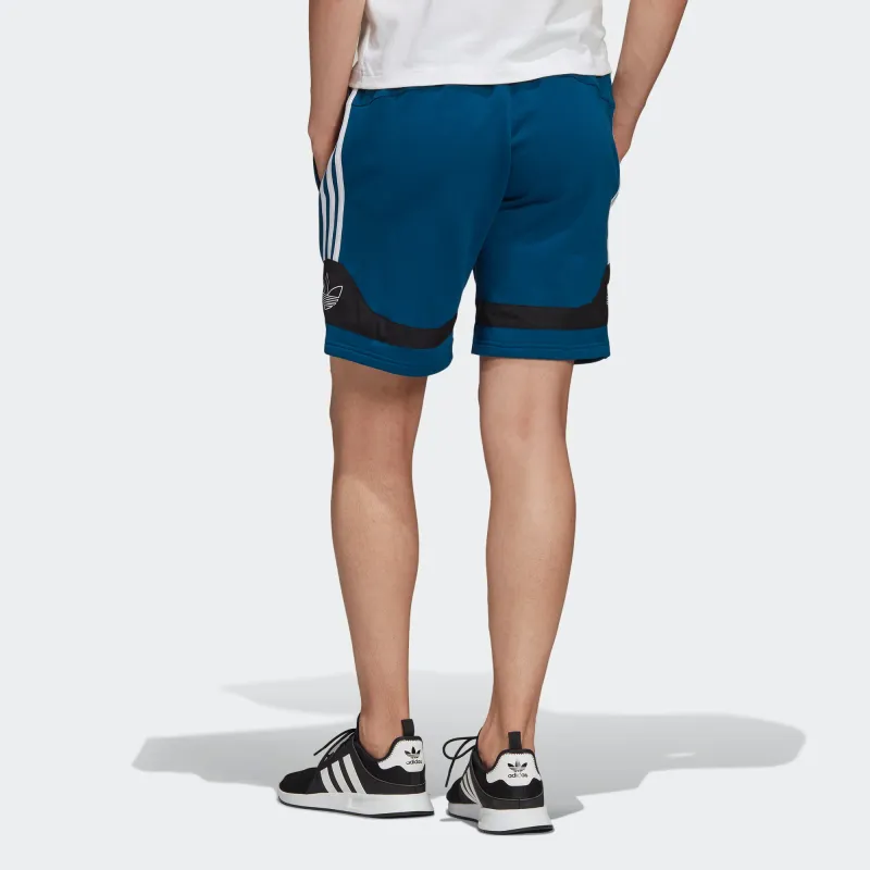 Adidas Originals Clover Series Outfit Casual Shorts Men's Legend Marine Blue/White-2