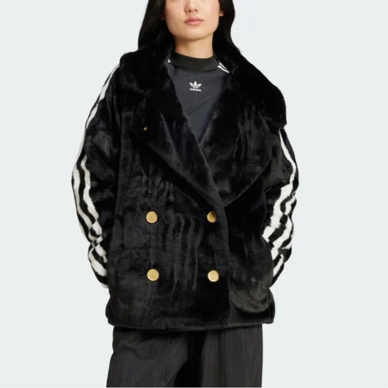 Adidas Originals Coats Women's Black-1