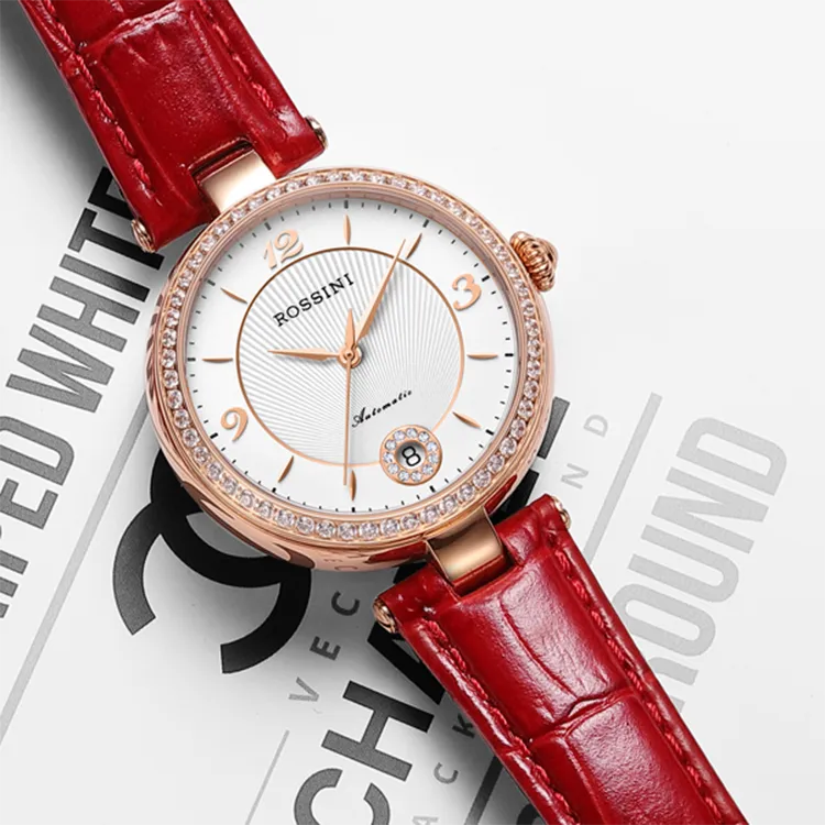 ROSSINI Mechanical Movement Steel Strap Watch Women's Watch White Dial-3