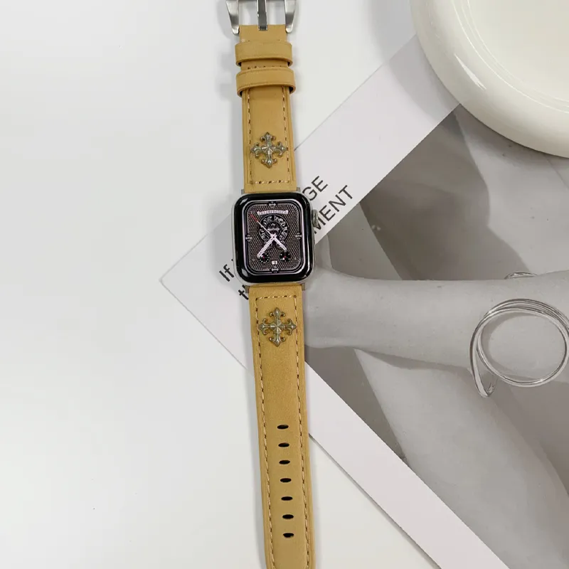 MSSM Apple Compatibility Watch Band 210mm Genuine Leather Material-8