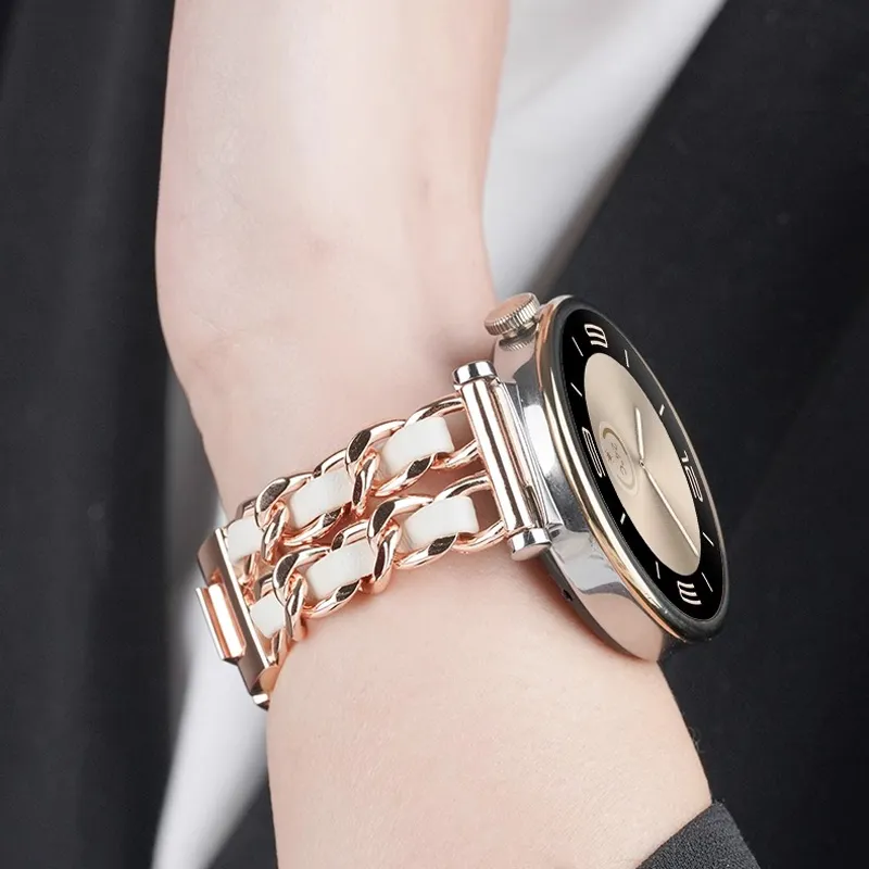 IBOANN Huawei Compatibility Watch Band Denim Material-1