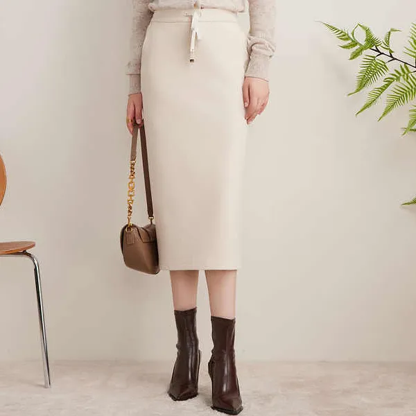 Goodland Casual Long Skirts Women's Light Apricot-1