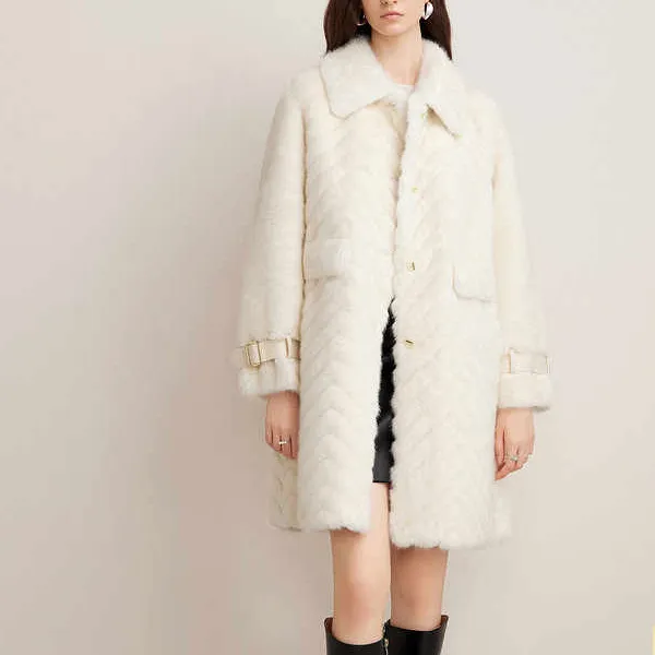 YINER GoodLand Coats Women's Ecru-1