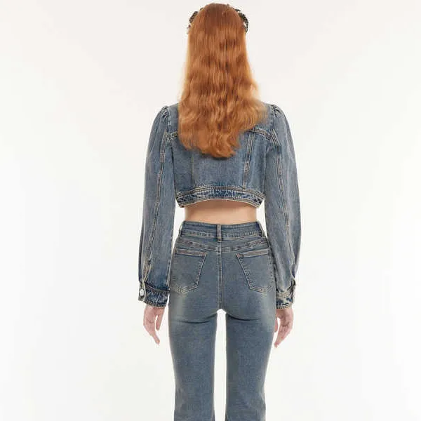 LULUALWAYS Denim Jacket Women's Blue-1