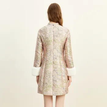 COCOON Long Sleeved Dress Women's Jacquard
