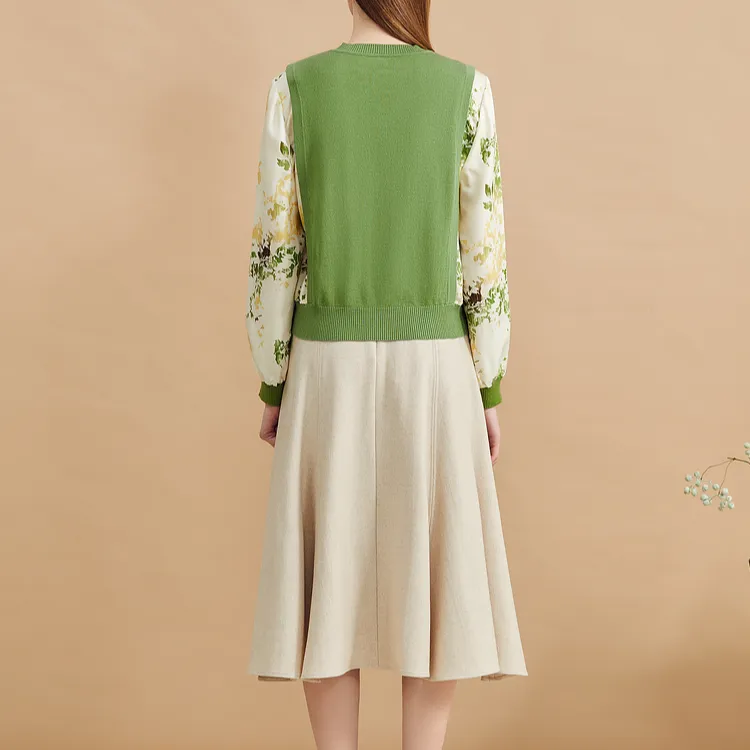Yiner Cashmere Sweater Women's Fruit Green-2