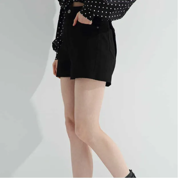 GUESS Denim Shorts Women's Black-4