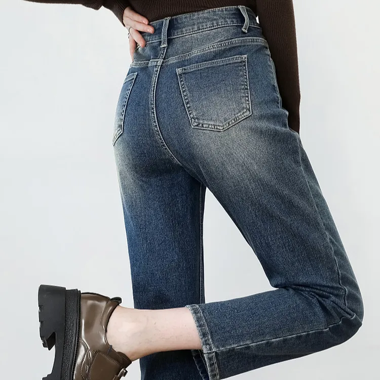 【dme】 Jeans Women's Dark Denim Blue-3