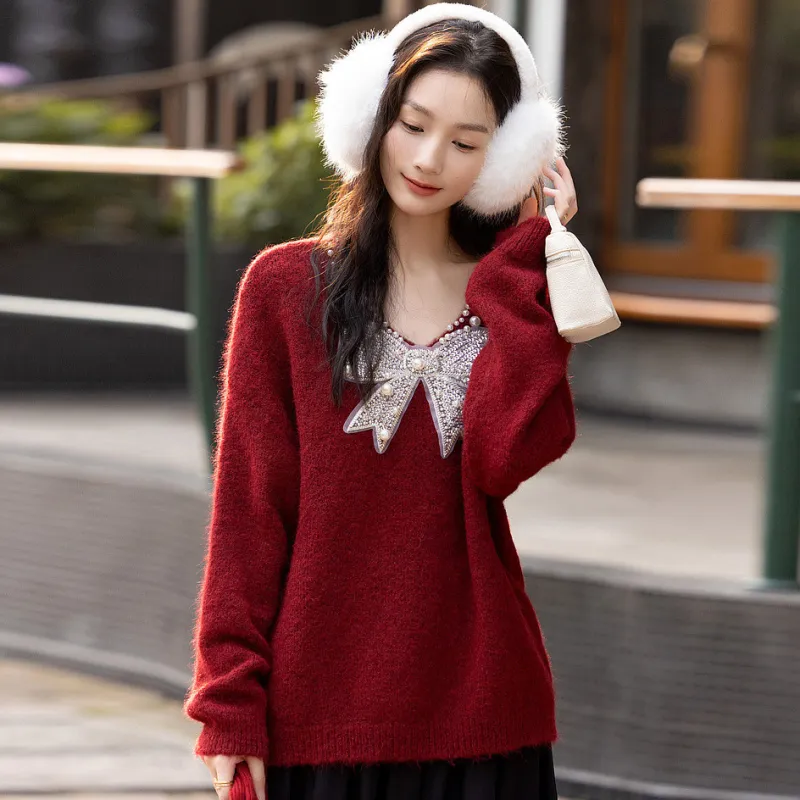 【dme】 Knitwear Women's Mary Red-3