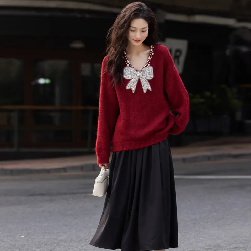 【dme】 Knitwear Women's Mary Red-2