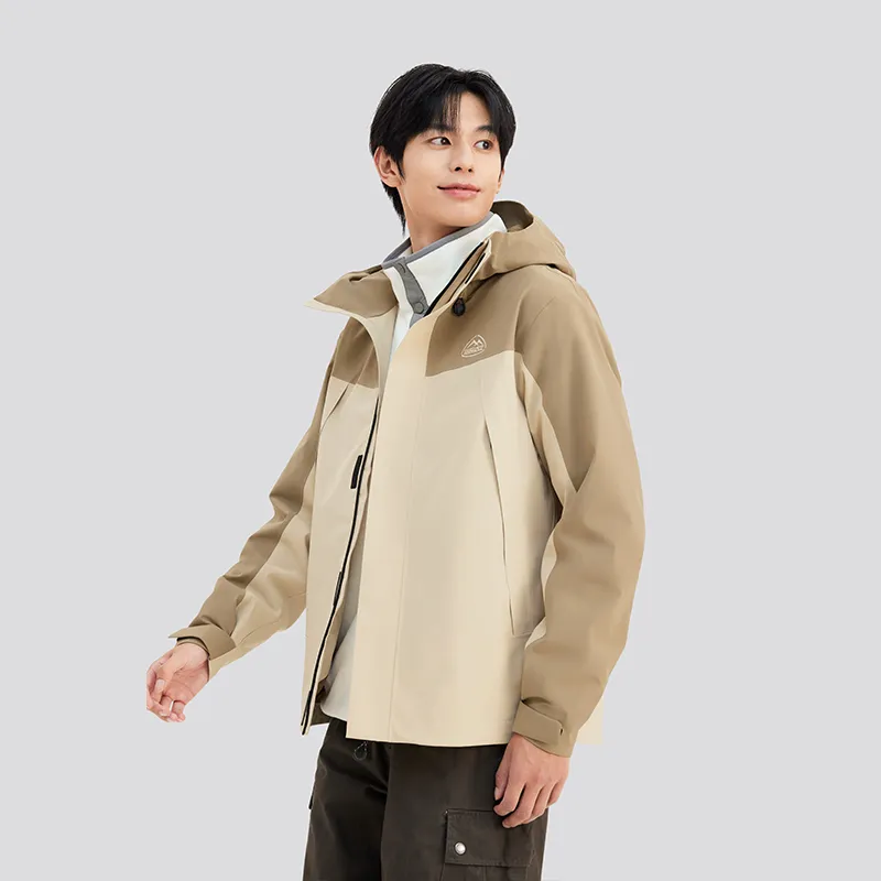 Skechers Hiking Urban Living/Travel/Commuting Water Resistant Windproof Breathable Windbreaker Jacket Men Coffee Brown-4