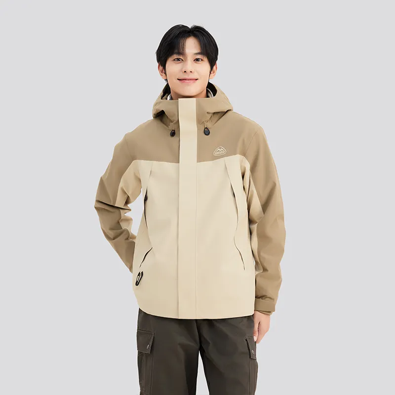 Skechers Hiking Urban Living/Travel/Commuting Water Resistant Windproof Breathable Windbreaker Jacket Men Coffee Brown-3
