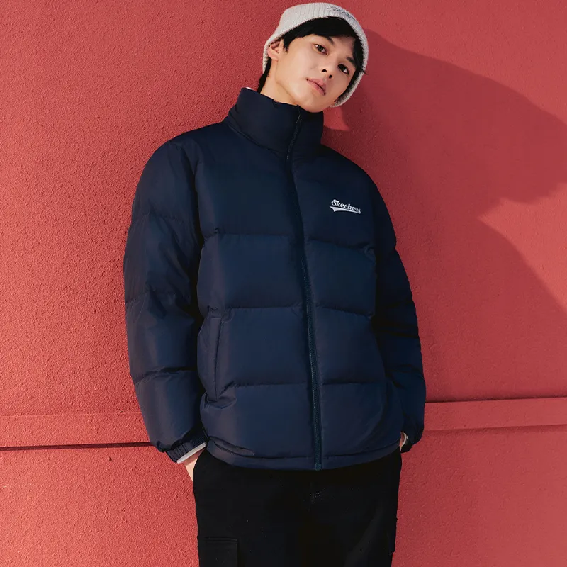 Skechers Colorful Down Jacket Unisex Marine Blue-2