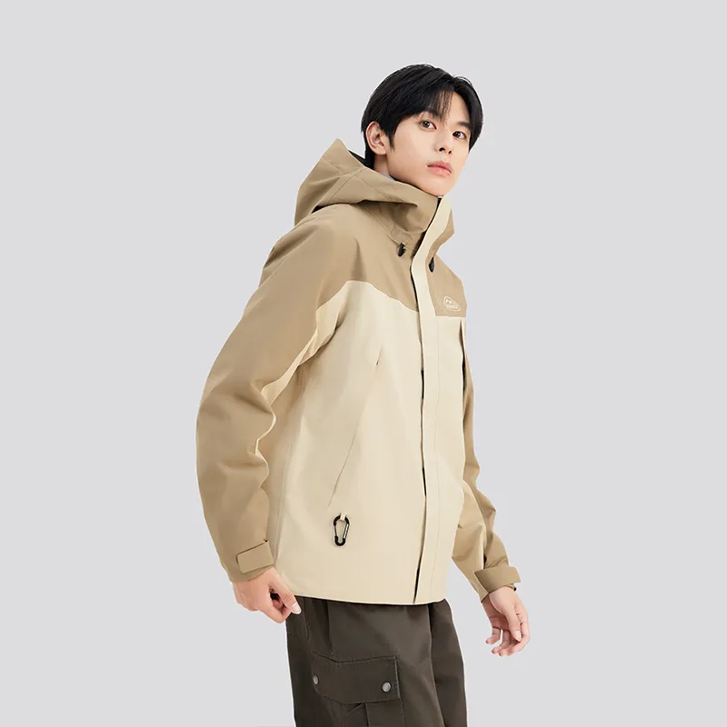 Skechers Hiking Urban Living/Travel/Commuting Water Resistant Windproof Breathable Windbreaker Jacket Men Coffee Brown-2