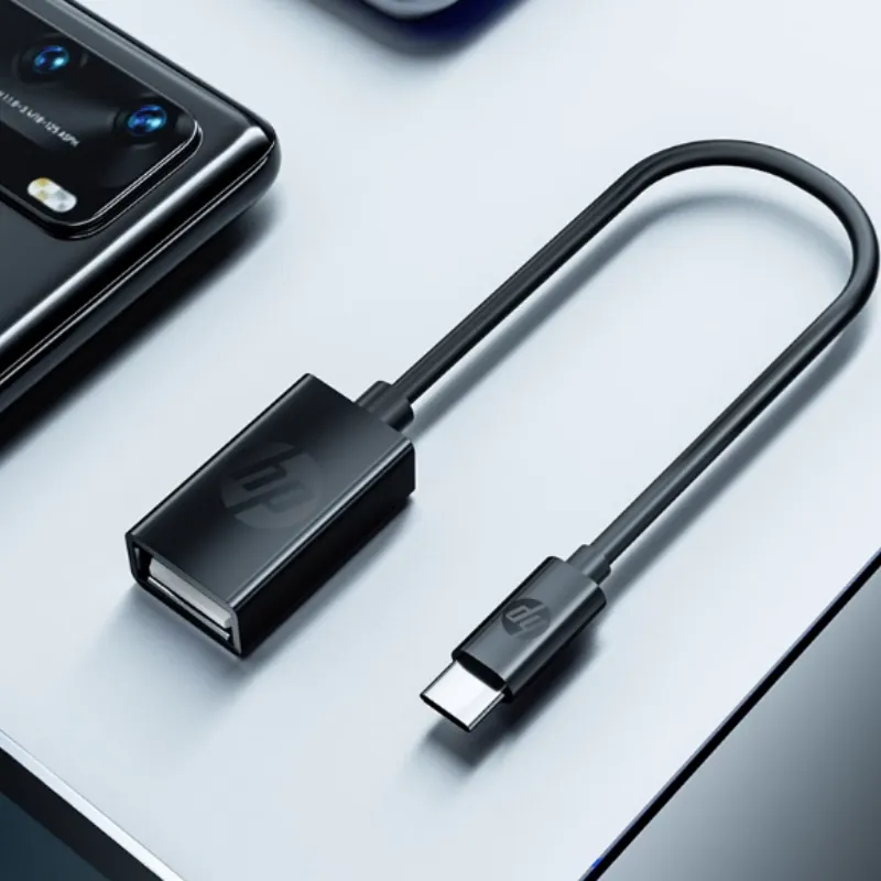 HP HUIPU Adapter Cable 0.15M One Drag One OTG Type C To USB 2.0 Android Phone External Hard Drive Cables-1