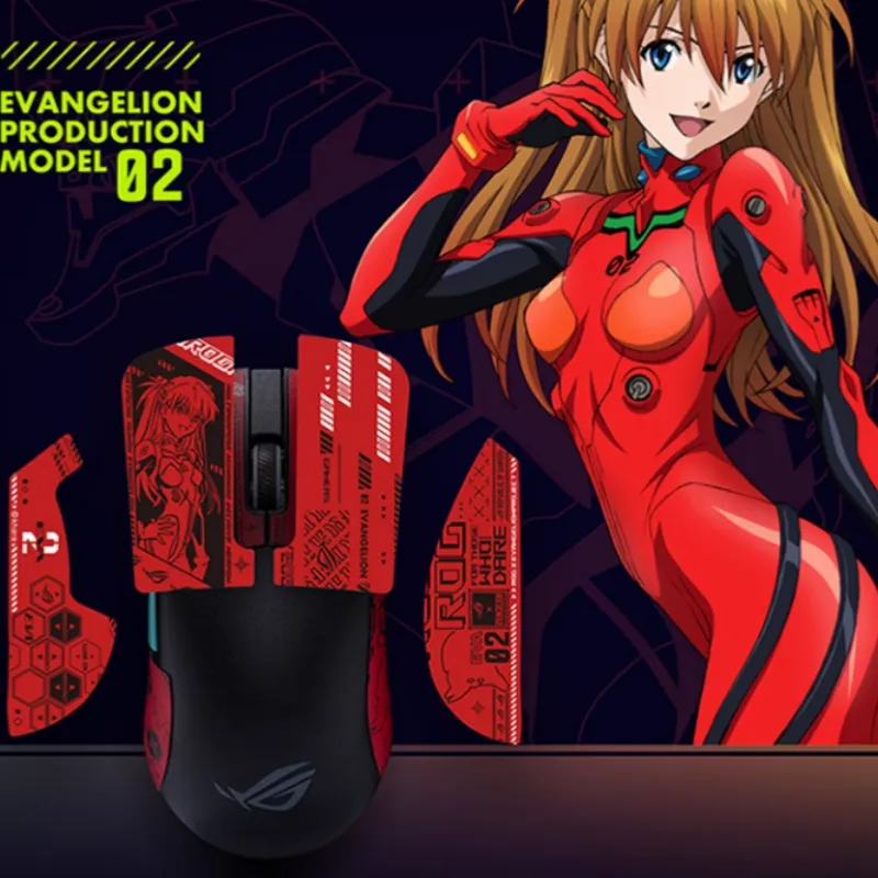 ROG EVA02 Asuka Langley Soryu Collaboration Stickers Compatible With Dragon Scale ACE Mouse Pads-1