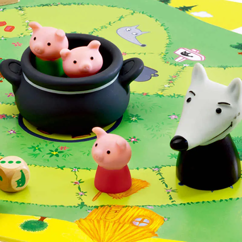 DJECO 3 Pack Piglet Educational Development Toy Casual Party Game Board Games-4