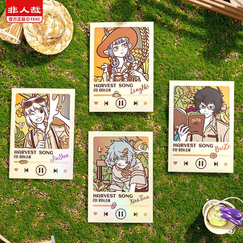 Inhuman Pastoral Rustic Collection Pseudo Instant Film Set Original Cartoon Character Collection Card Laser Photo Cards-3